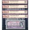 Image 1 : Bank of Canada $10-$100, 1954 Devil's Face Set