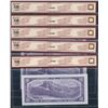 Image 2 : Bank of Canada $10, 1954 - Lot of 5 Consecutive Notes
