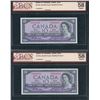 Image 4 : Bank of Canada $10, 1954 - Lot of 5 Consecutive Notes