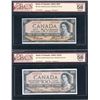 Image 1 : Bank of Canada $50 & $100, 1954