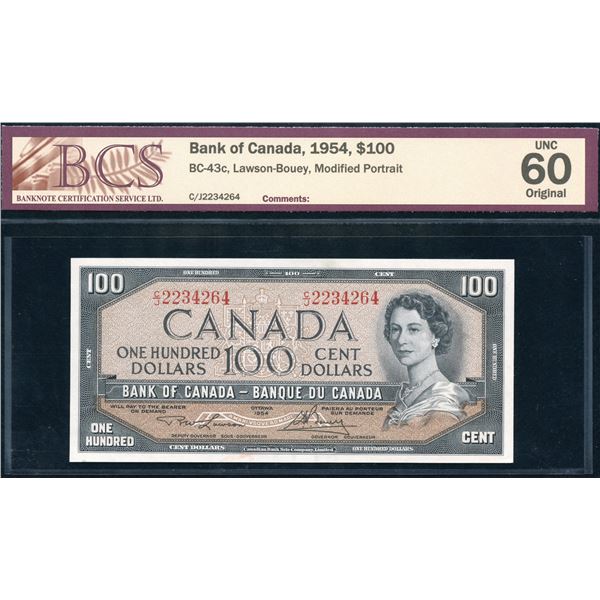 Bank of Canada $100, 1954