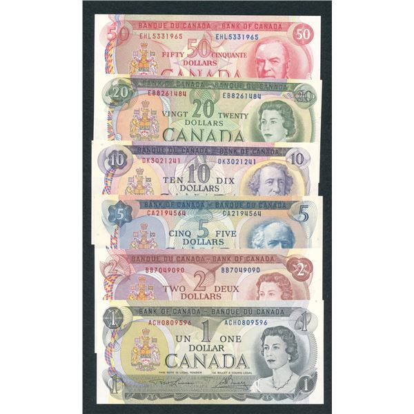 Bank of Canada $1 - $50 Banknote Set