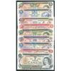 Image 1 : Bank of Canada $1 - $100 - Multicoloured Set of 9 Notes