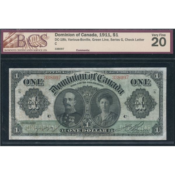 Dominion of Canada $1, 1911