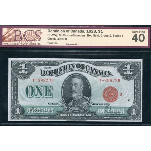 Dominion of Canada $1, 1923
