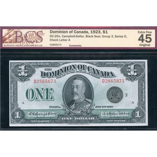 Dominion of Canada $1, 1923