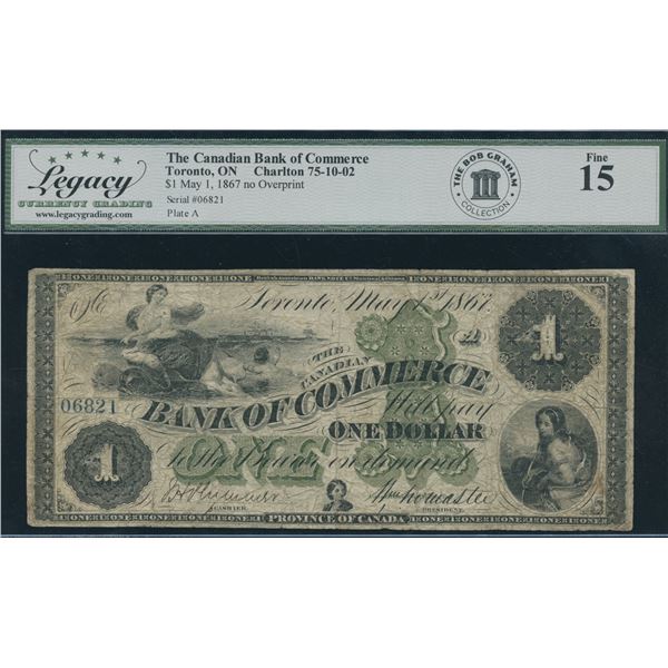 Canadian Bank of Commerce $1, 1867