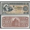 Image 1 : Bank of Commerce $5, 1888 - Front & Back Proofs