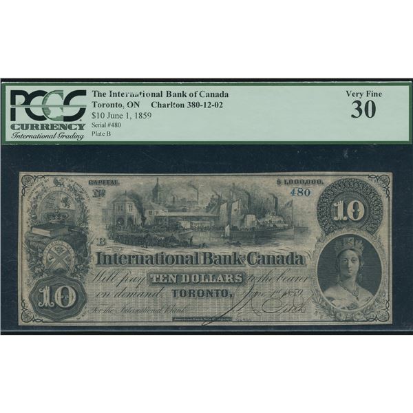 International Bank of Canada $10, 1859