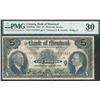 Image 1 : Bank of Montreal $5, 1931 - Test Prefix