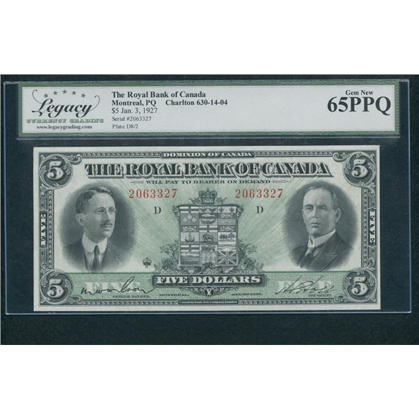 Royal Bank of Canada $5, 1927