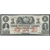 Image 1 : Bank of Western Canada $1, 1859