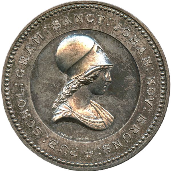 Lr. 397 — St. John New Brunswick Public Grammar School Parker Medal. 1865. Silver.