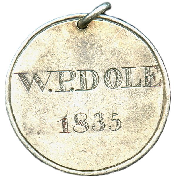 Two Handmade and Engraved Medals Awarded to W. (William) P. (Peters) Dole (1825-1895).