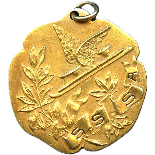 Saratoga Springs N.Y. 14k Ice Skating Medal.