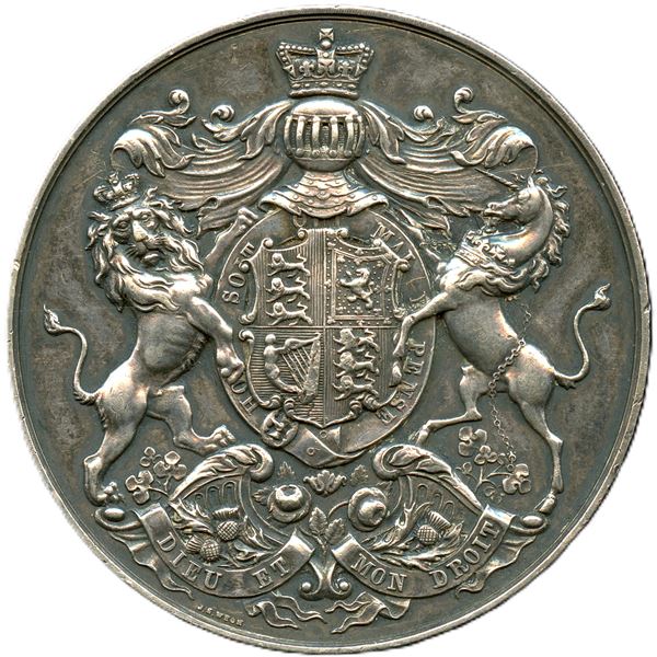 Church of England College St. John N.B. Silver. This is the only known awarded specimen.