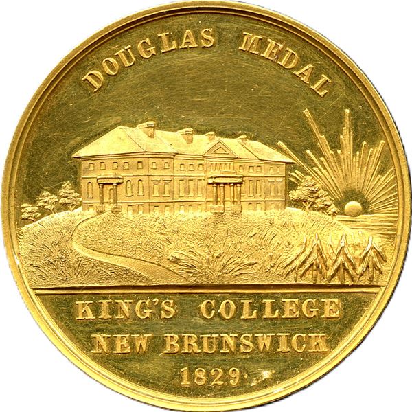 Br. 158 Douglas Medal, King's College 1829, 24K Gold.