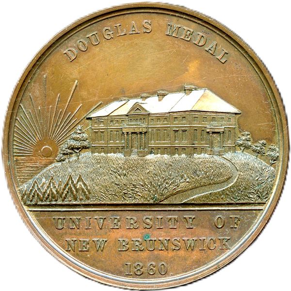 Br. 160 Douglas Medal, University Of New Brunswick 1860, Copper.