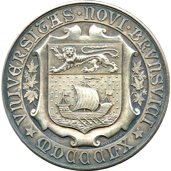 University of New Brunswick H.(Henry)G.(George)C.(Clopper) Ketchum Medal. Silver.