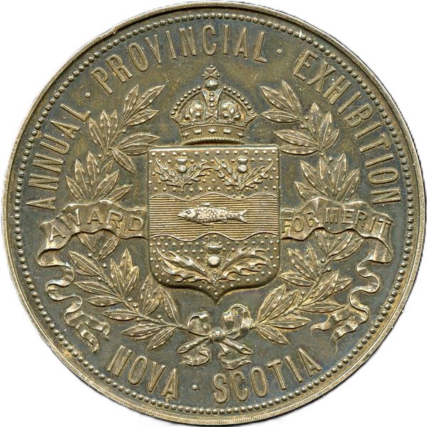 CH-ENSA-12 Annual Provincial Exhibition Halifax Nova Scotia Award Medal. Gilt Silver.
