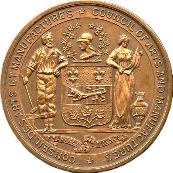 CH-EQCA-21 Lower Canada Board of Arts & Manufactures (Bilingual) Copper.