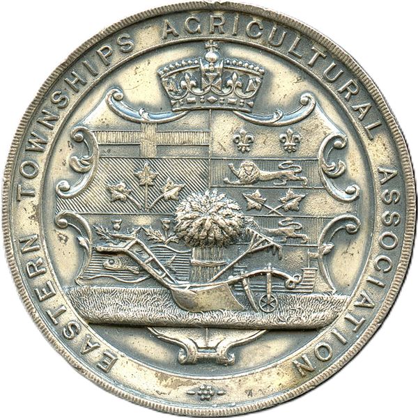 CH-EQCA-42 Eastern Townships Agricultural Association Sherbrooke Que Award Medal Silver.