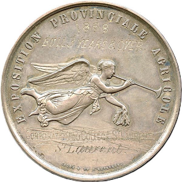 Lr. 610, CH-EQCA-6 Chambre D'Agriculture Du Bas Canada Award Medal Silver.