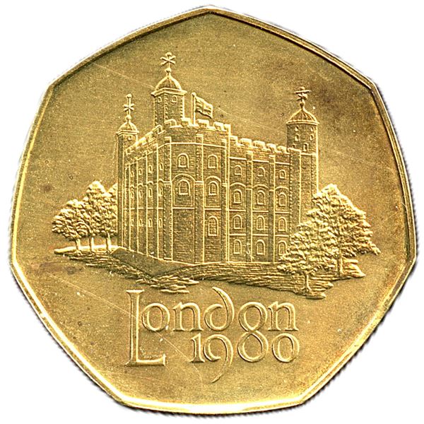 London UK 1980 International Stamp Exhibition Medal 18K Gold.