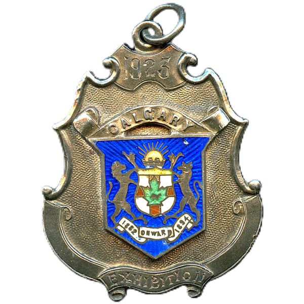 Calgary Exhibition 1923 Medal Sterling Silver.