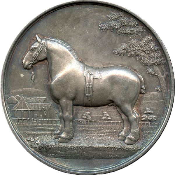 Clydesdale Horse Society Of Great Britain And Ireland Instituted 1877 Award Medal Sterling Silver.