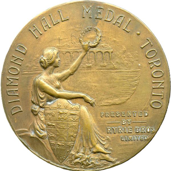 Diamond Hall Medal Toronto Presented by Ryrie Bros Limited Award Medal Copper.