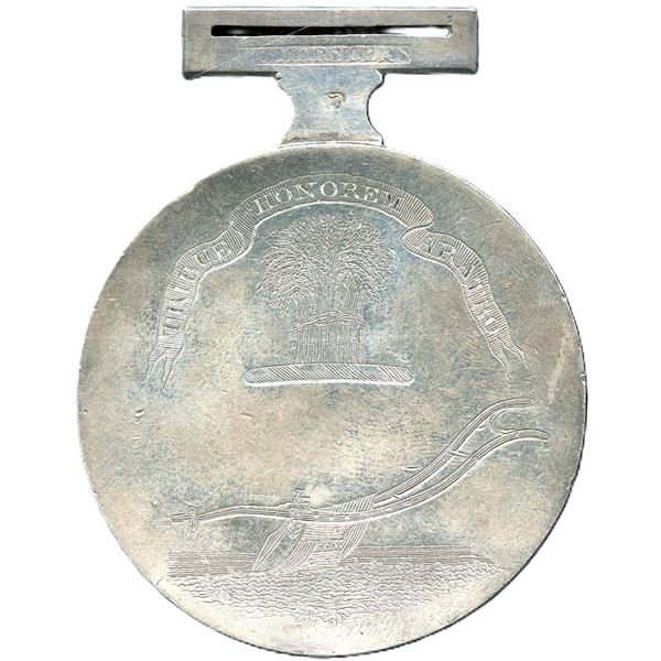 Hand Engraved Nova Scotia Kings County Ploughing Match Medal 1823 Silver.