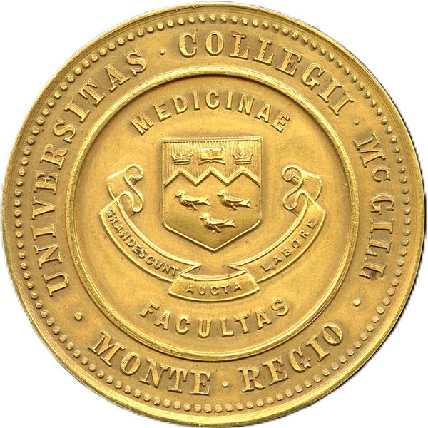 McGill University Thomas Smith Wood Medal. Gold.