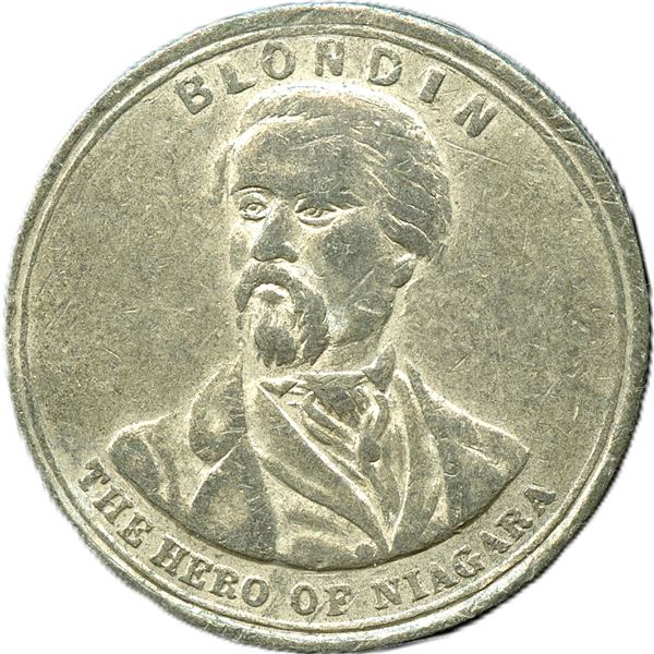 BHM 2672 Blondin The Hero Of Niagara 1860. White Metal.
