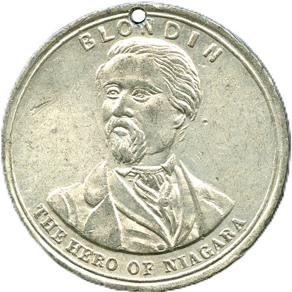 BHM 2672 Blondin The Hero Of Niagara 1860. White Metal.