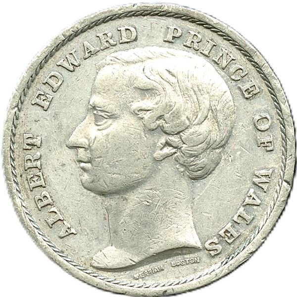 Rulau Ma-Bo 71 Albert Edward Prince Of Wales Visited The United States Oct. 1860. White Metal.