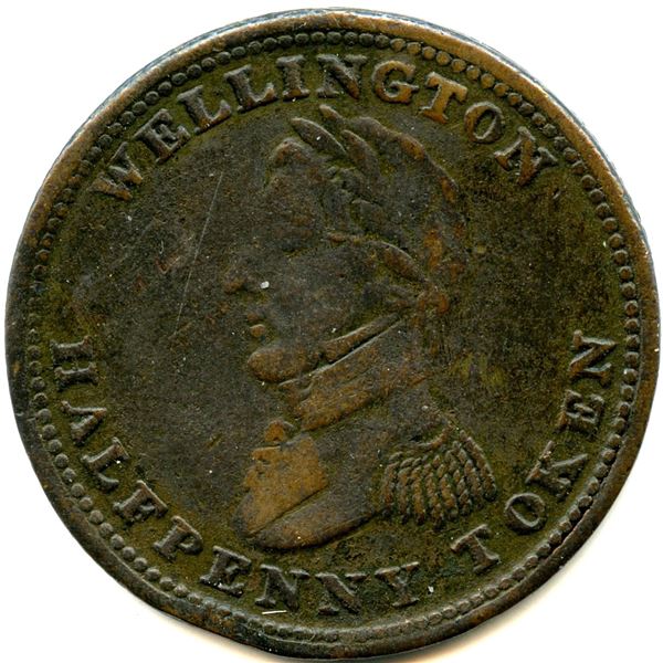 Br 980 Wellington Halfpenny Token.