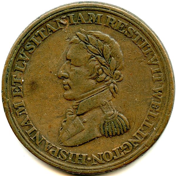 Lot of Seven Wellington Peninsular Tokens.