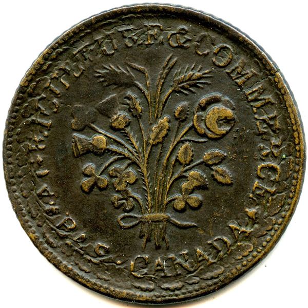 Br. 674  Bouquet Sou Overstruck on a Tiffin Token.