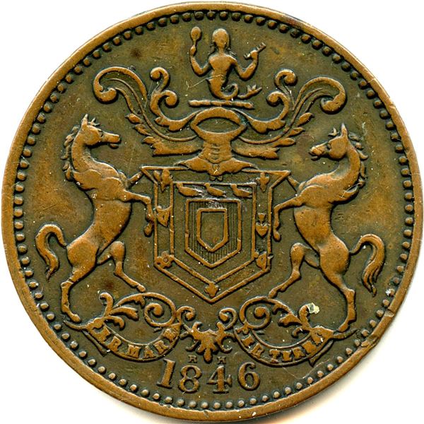 Lot of Three Br 953 1846 Harbour Grace  Newfoundland  Rutherford Tokens.