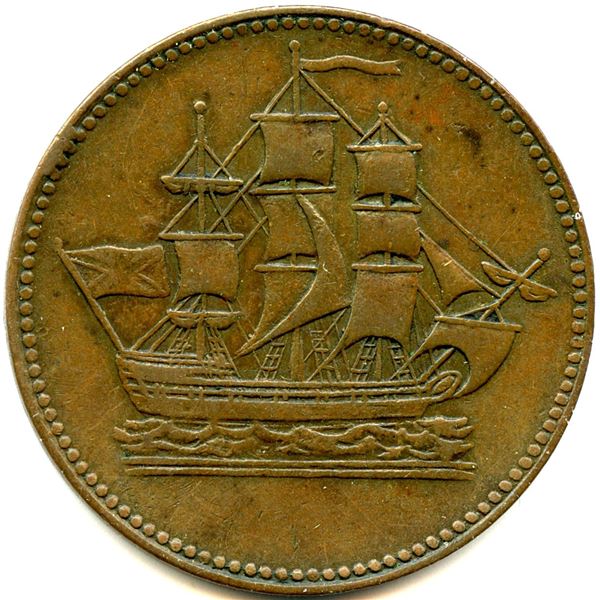 Lot of Three Br 997 PEI Ships Colonies & Commerce Tokens.