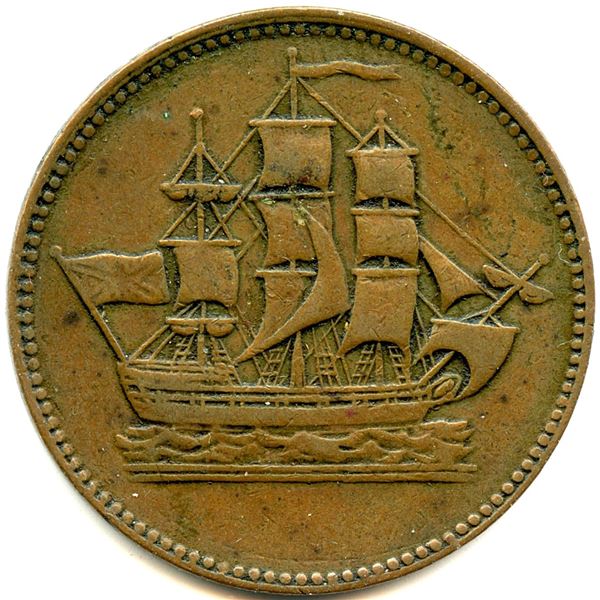 Br 997 PEI Ships Colonies & Commerce Token.