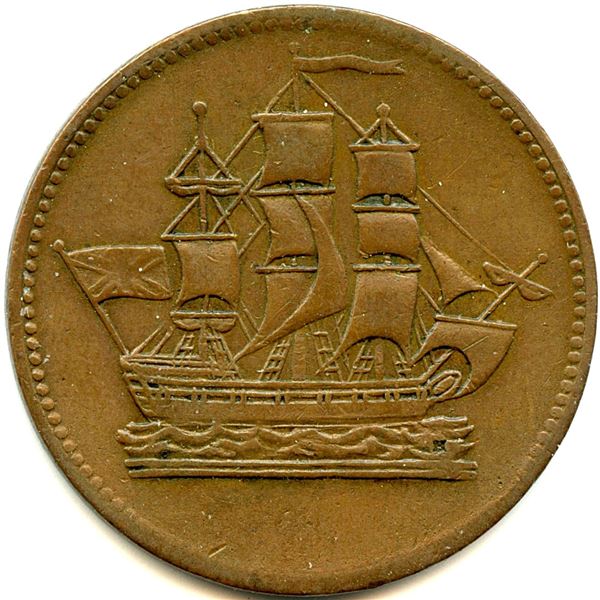Br 997 PEI Ships Colonies & Commerce Token.