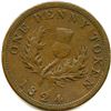 Image 2 : Br 868 Nova Scotia 1824 One Penny Thistle Token.