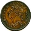 Image 3 : Lot of Two Br 869 Nova Scotia 1824 Half Penny Thistle Tokens.