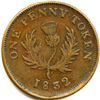 Image 6 : Lot of Four Br 870 Nova Scotia 1832 One Penny Thistle Tokens.