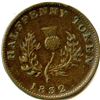 Image 14 : Lot of Nine Br 871 Nova Scotia 1832 Half Penny Thistle Tokens.