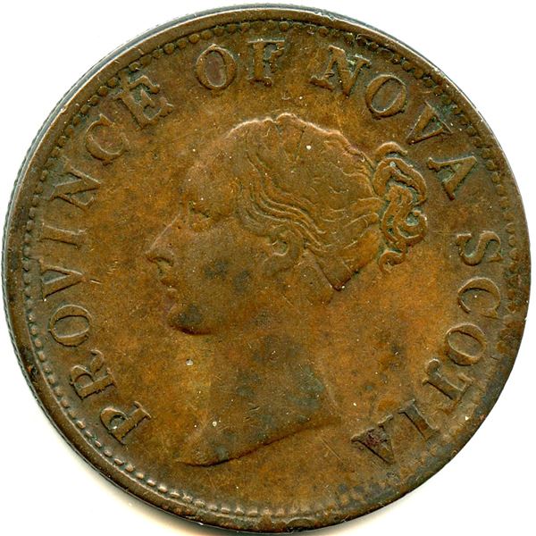 Lot of Seven Br 874 Nova Scotia 1840 Half Penny Thistle Tokens.