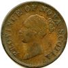 Image 1 : Lot of Seven Br 874 Nova Scotia 1840 Half Penny Thistle Tokens.