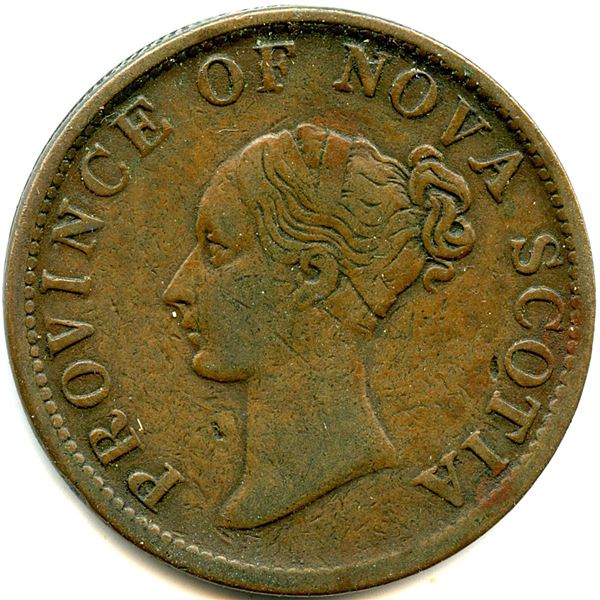 Lot of Eight Br 874 Nova Scotia 1840 Half Penny Thistle Tokens.